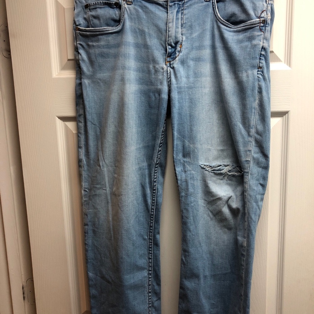 Tommy Bahama Denim Light Blue Men's Jeans with Leather Patch